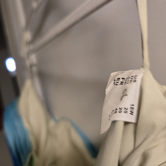 Grace Karin Floor Length Fairy Evening /Fomal Sheer Gown Size 20 Blue - Picture 9 of 15